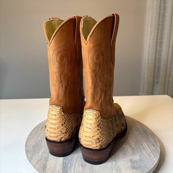 Freebird by Steven Marshall Python Snakeskin Leather Cowboy Boots Men’s Size 11 - Picture 8 of 13